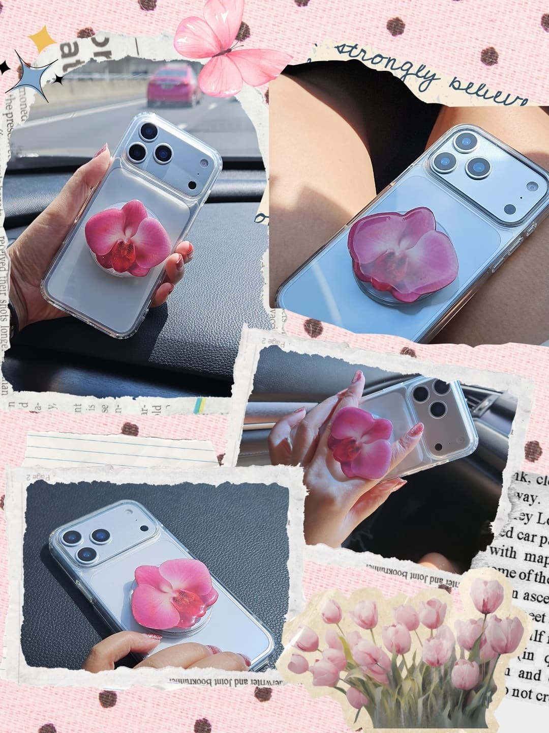 ดอกกล้วยไม้ชมพูอมแดง 🌸 - alternate view